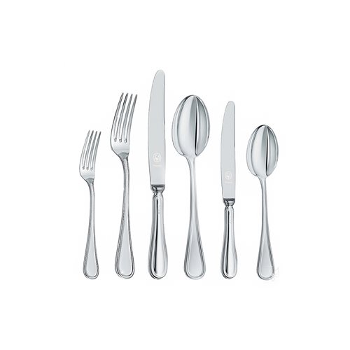 Servizio da 77 pezzi di posate in argento tit. 800 in stile inglesecon peso di 3.900 grammi circa