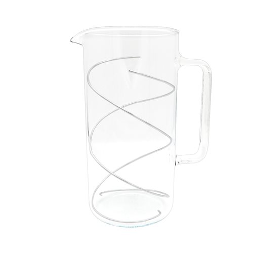 Caraffa da 1 lt in vetro borosilicato con spirale antimicrobica in argento trilaminato