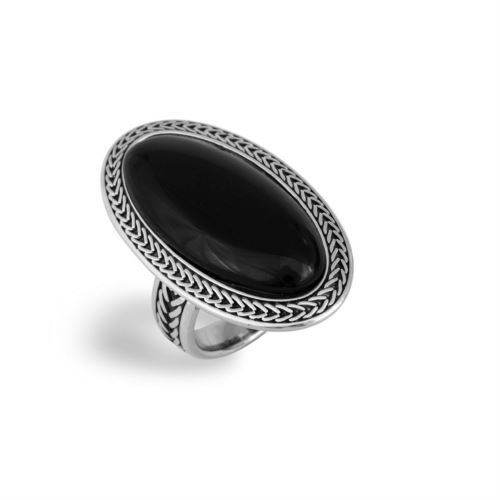 ANELLO DOLCEZZA ONICE realizzato in argento 925 brunito dal Brand Dueaerre 1938