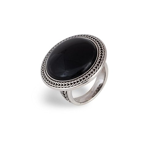 ANELLO BELLEZZA ONICE realizzato in argento 925 brunito dal Brand Dueaerre 1938