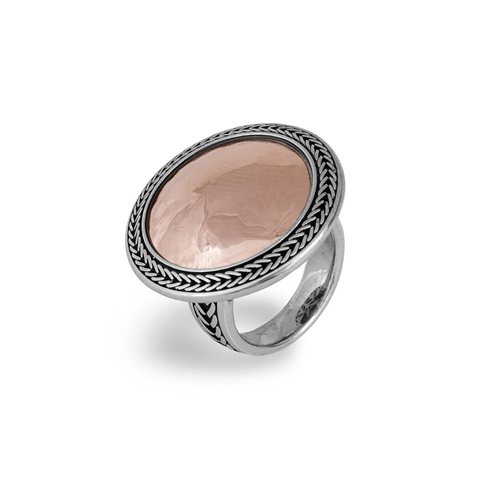 ANELLO BELLEZZA AUREA realizzato in argento 925 brunito dal Brand Dueaerre 1938