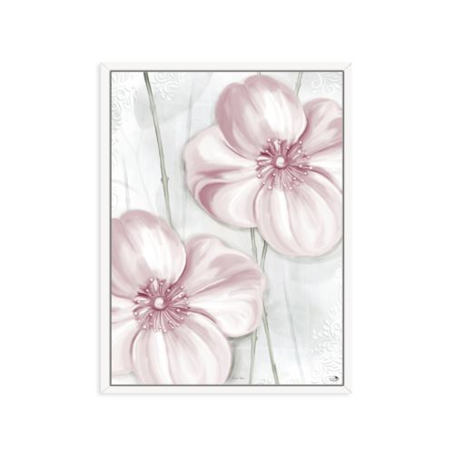 Quadro moderno con rose selvatiche su pannello verticale di legno dipinto di misura 59 cm X 44 cm