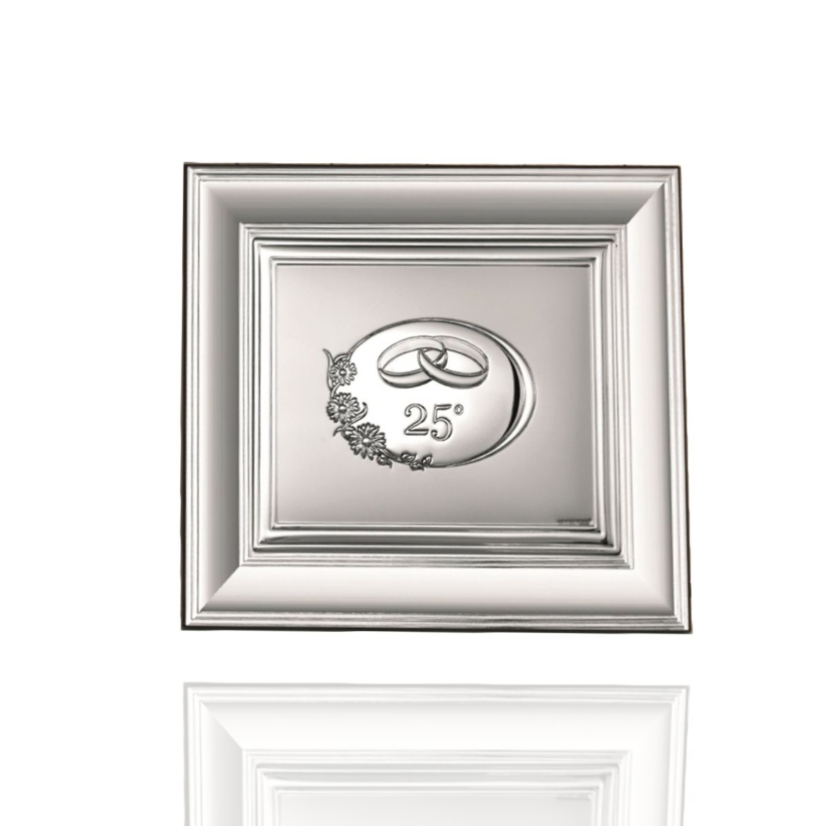 Cornice 13x18 in pvd  con targa 25 con bordo largo