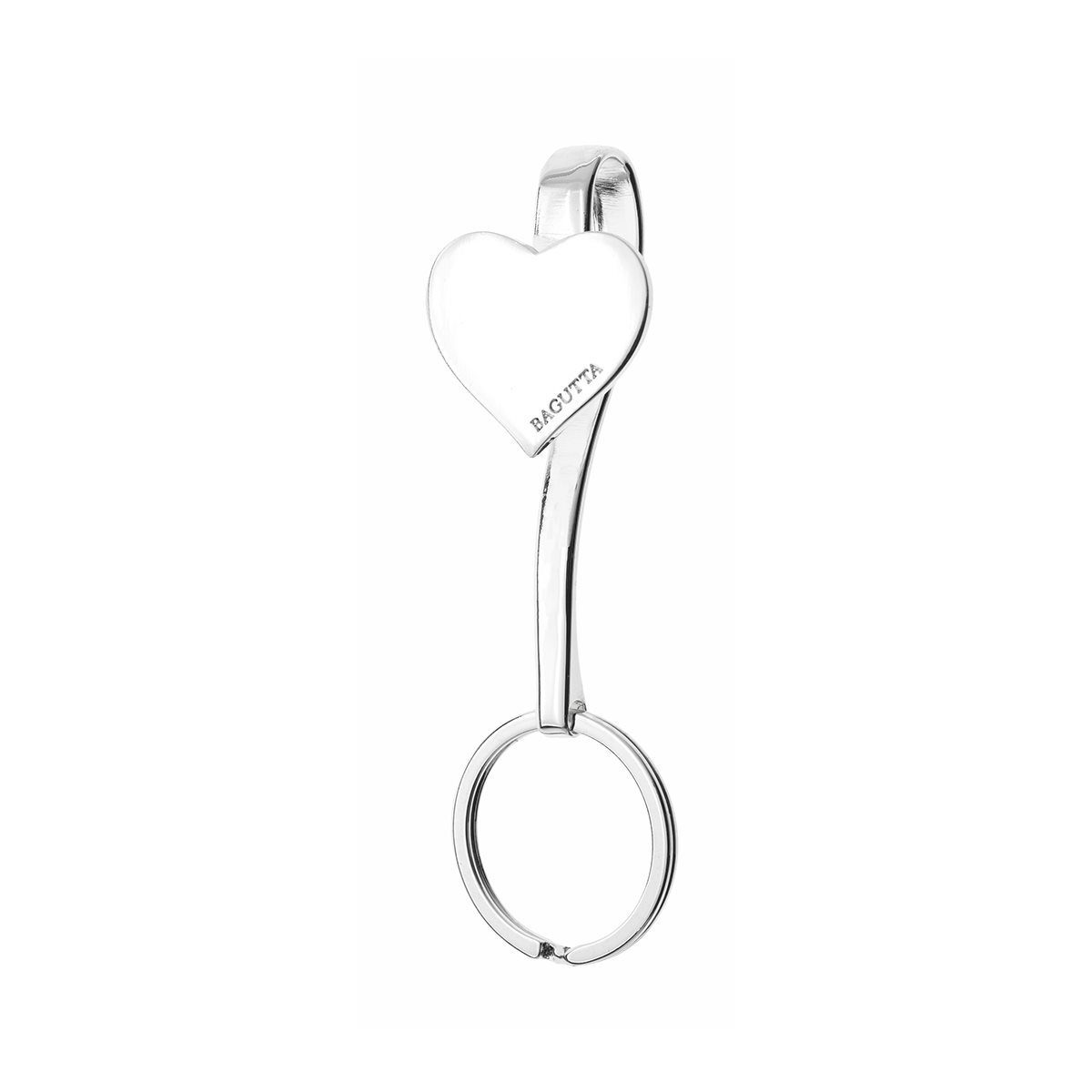 Portachiavi con gancio per borsa in acciaio con cuore