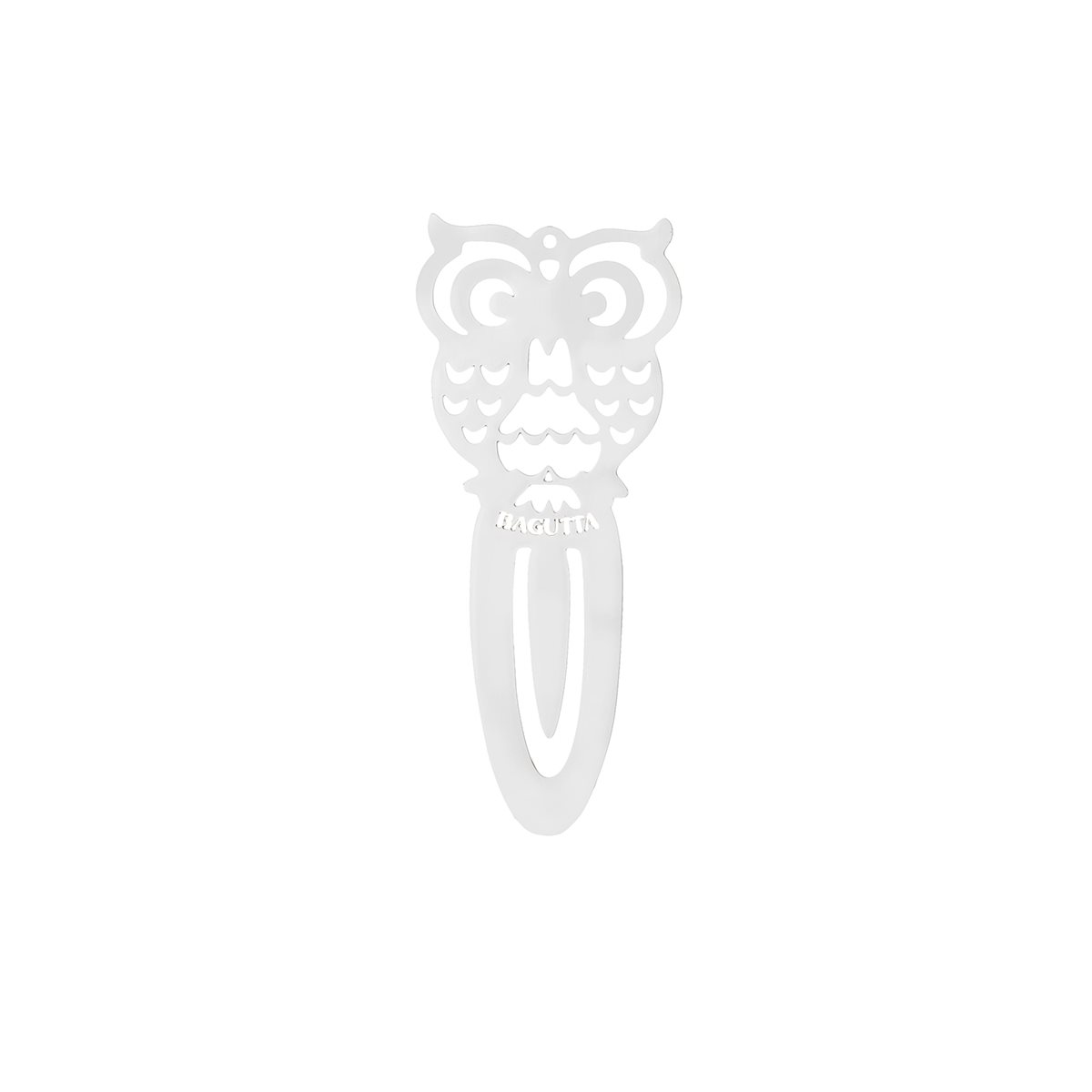 Segnalibro silver plated traforato con gufo