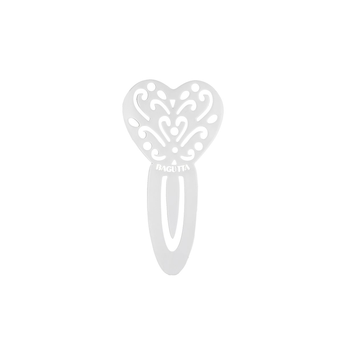 Segnalibro silver plated traforato con cuore
