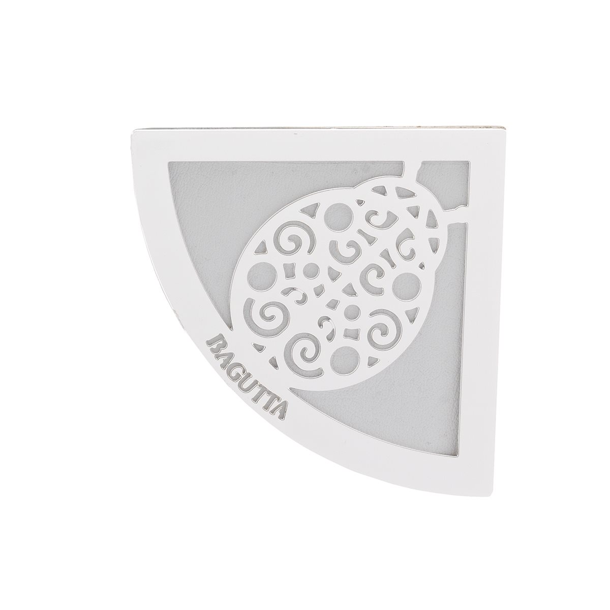 Segnalibro angolare silver plated con coccinella