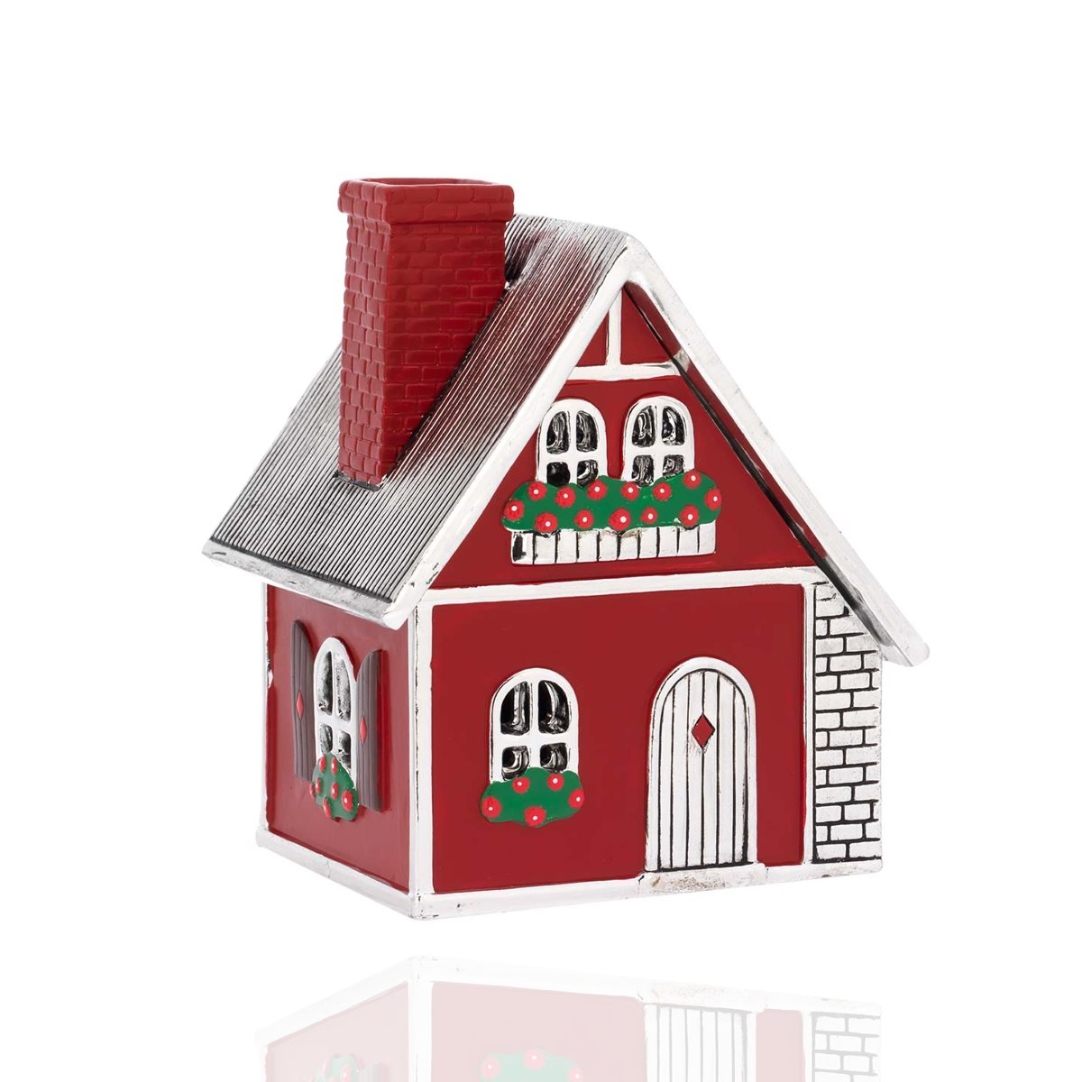 Profumatore per ambiente a forma di fattoria h. 10 cm colore rosso