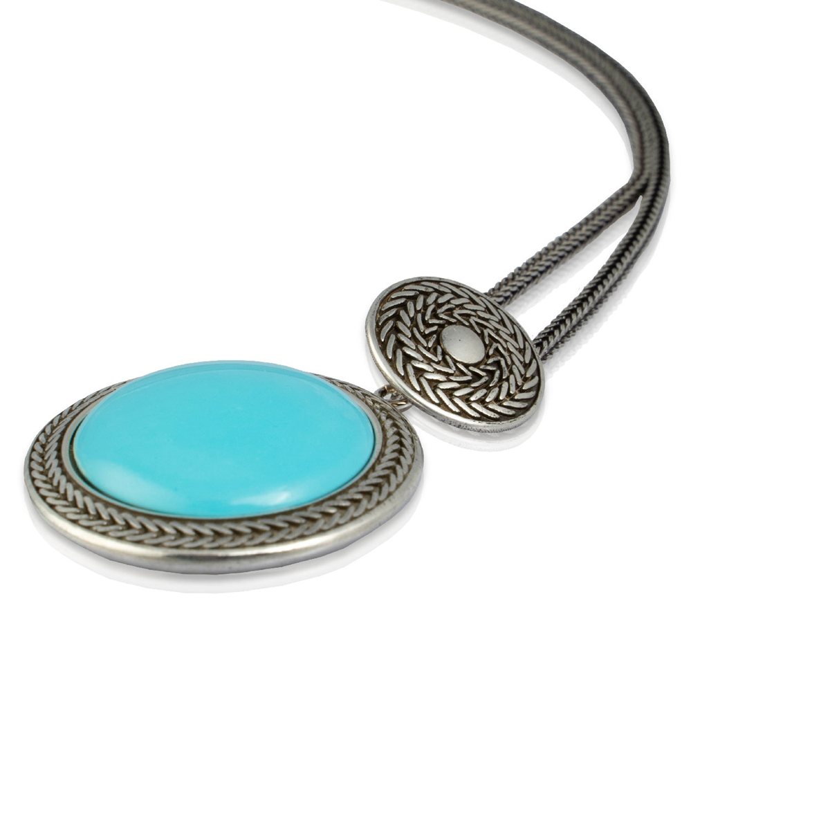 Collana bellezza turchese realizzato in argento 925 brunito dal brand dueaerre 1938