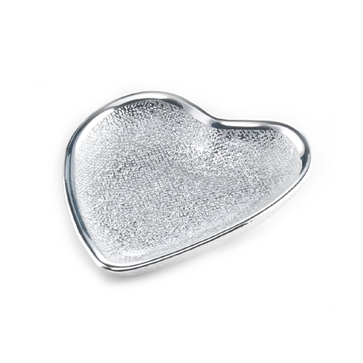Ciotolina a cuore in vetro argentata collezione thilia