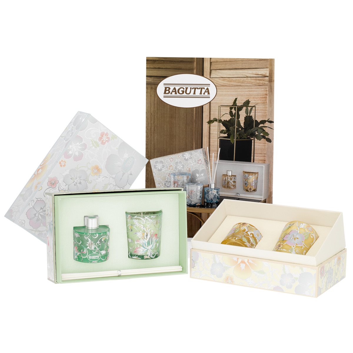 Expokit con 8 cofanetti con flacone 50 ml in vetro con fragranza pi portacandela 70 gr