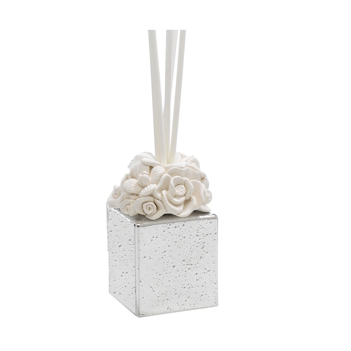Profumatore Per Ambiente Rose Bottiglietta Quadrata H 13 Cm 250 Ml