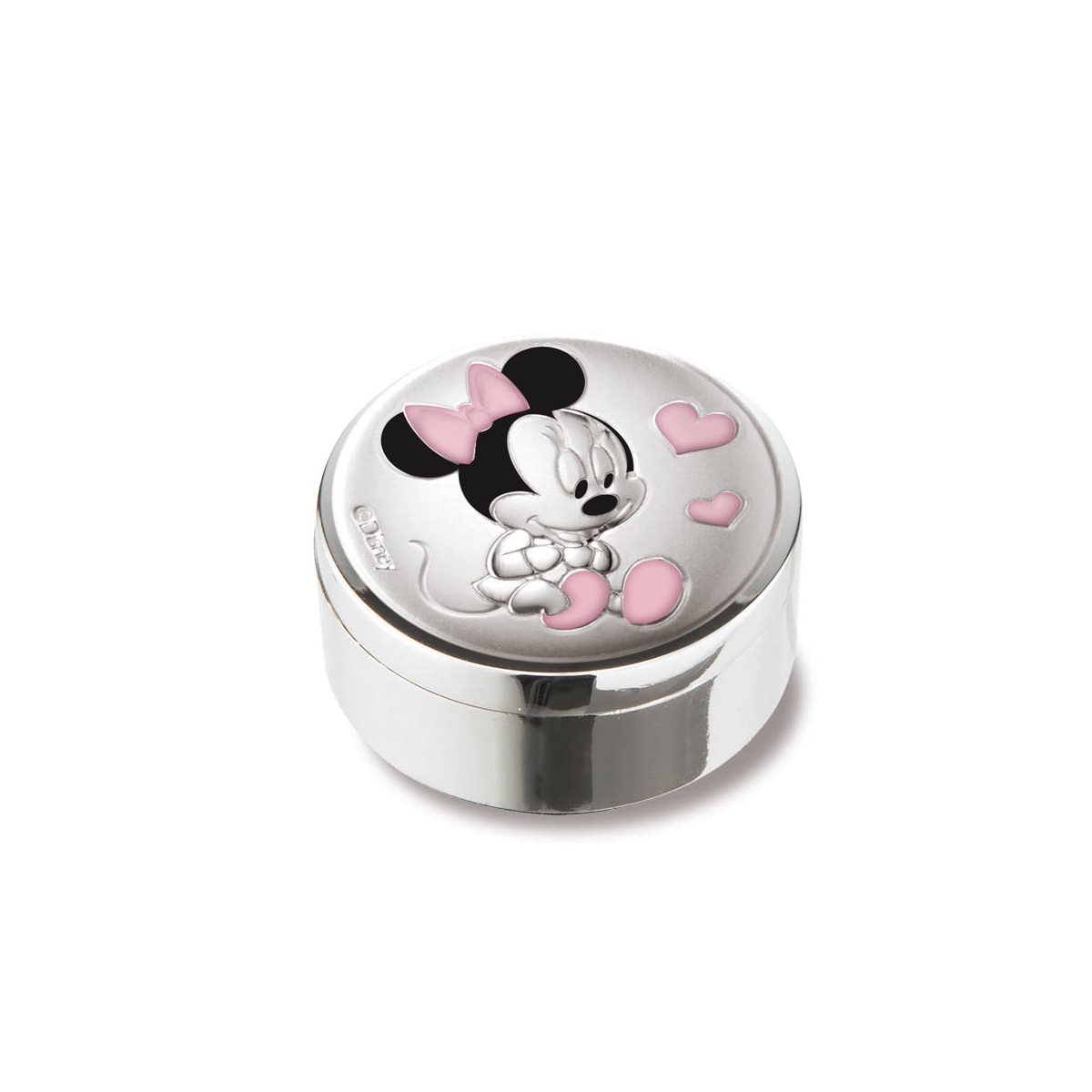 Portadentini walt disney in metallo decorato da un blasone con baby minnie mouse