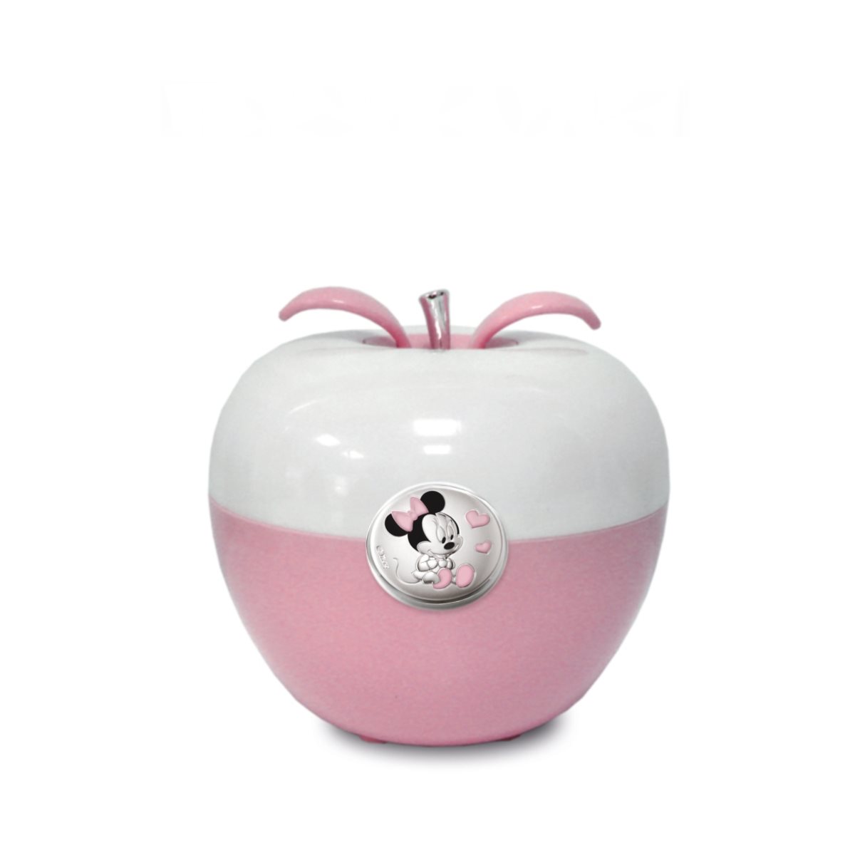 Luce notturna da compagnia walt disney per bambini decorata da baby minnie mouse in metallo argentato con ricarica usb