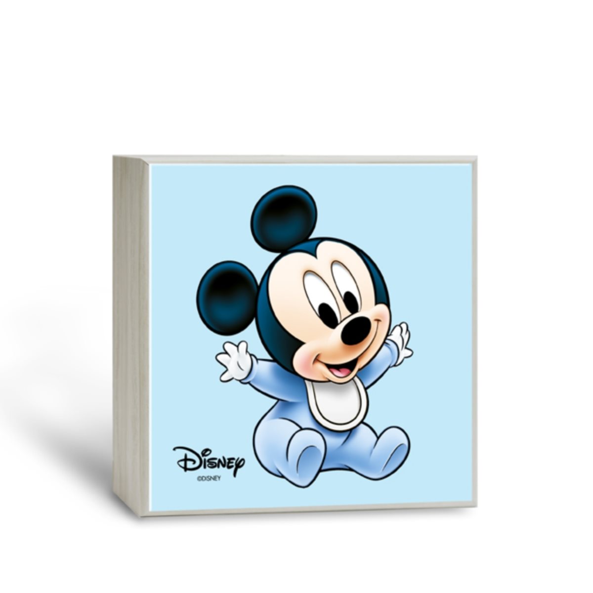 Luce notturna da compagnia walt disney per bambini in fibra di legno con immagine traslucida di baby mickey mouse