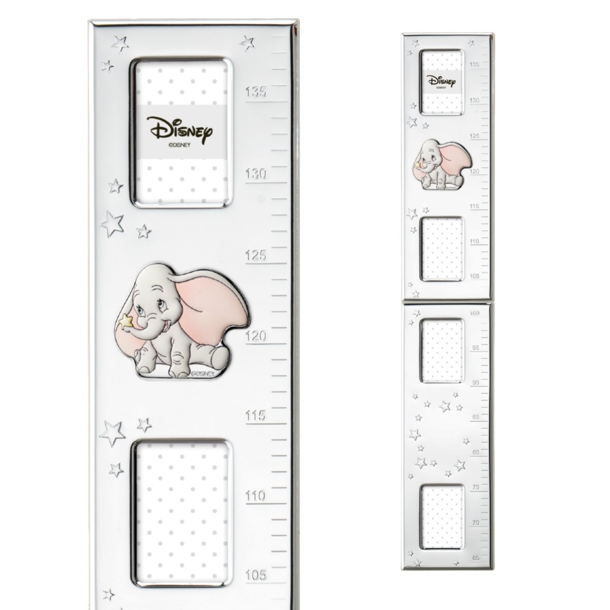 Metro della crescita dumbo per bambini in argento laminato con scala graduata e spazio per fotografie collezione disney