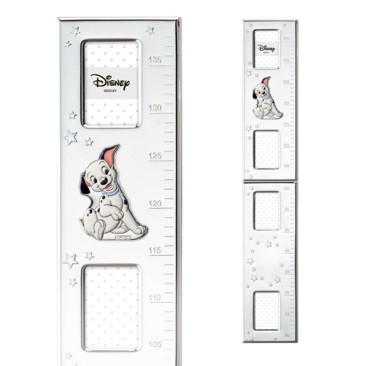 Metro della crescita carica dei 101 per bambini in argento laminato con scala graduata e spazio per fotografie collezione disney