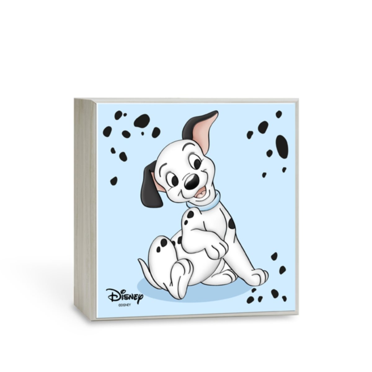 Luce notturna da compagnia walt disney per bambini in fibra di legno con immagine traslucida de la carica dei 101