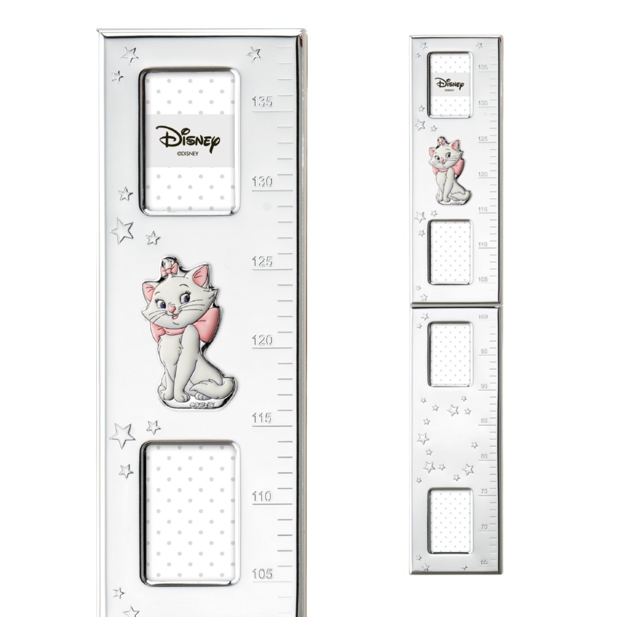 Metro della crescita aristogatti per bambini in argento laminato con scala graduata e spazio per fotografie collezione disney