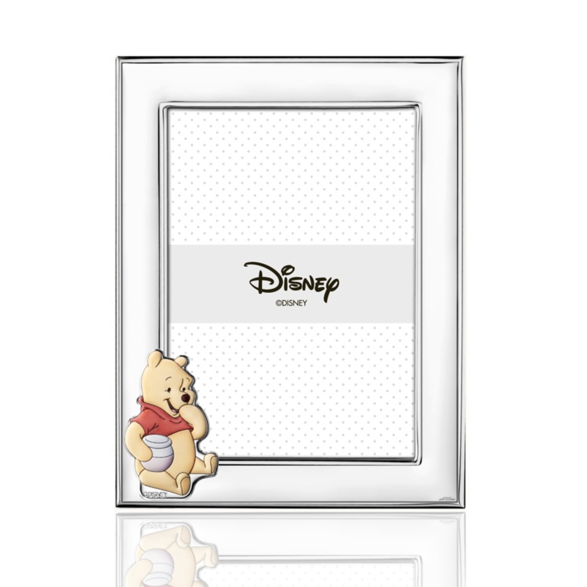 Cornice winnie the pooh 9x13 per bambini in argento laminato collezione disney
