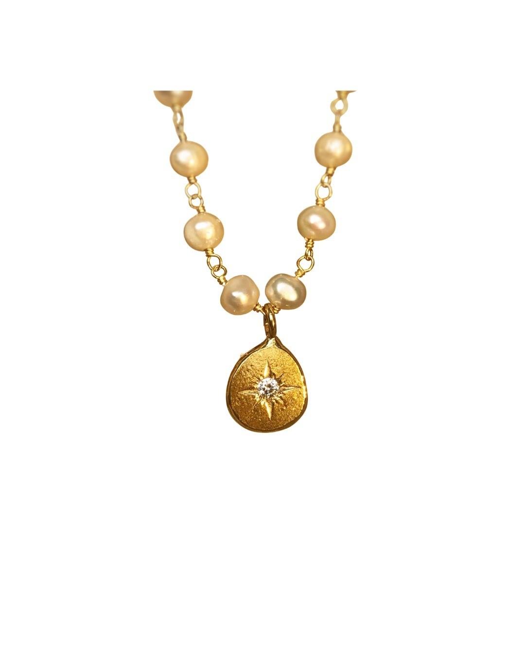 Collana artigianale in argento 925 con perle dacqua dolce 4mm diametro, fatto a mano in italia, lunghezza 42cm (allungo 2cm)