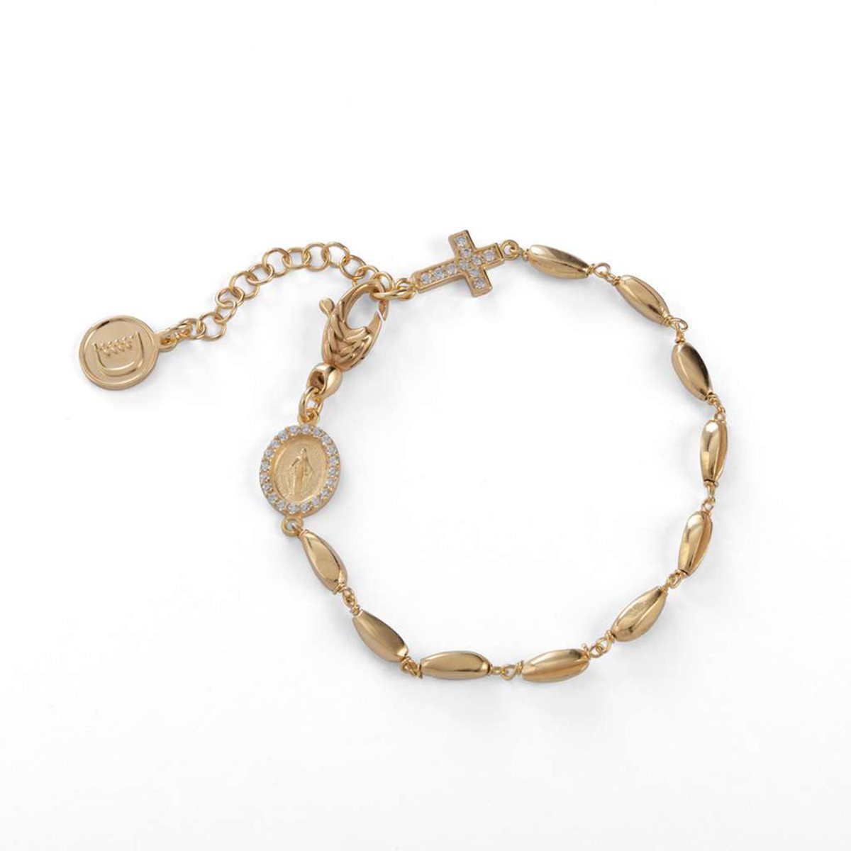 Bracciale chicco spirituale dorato realizzato in argento  925 dorato giallo dal brand dueaerre 1938