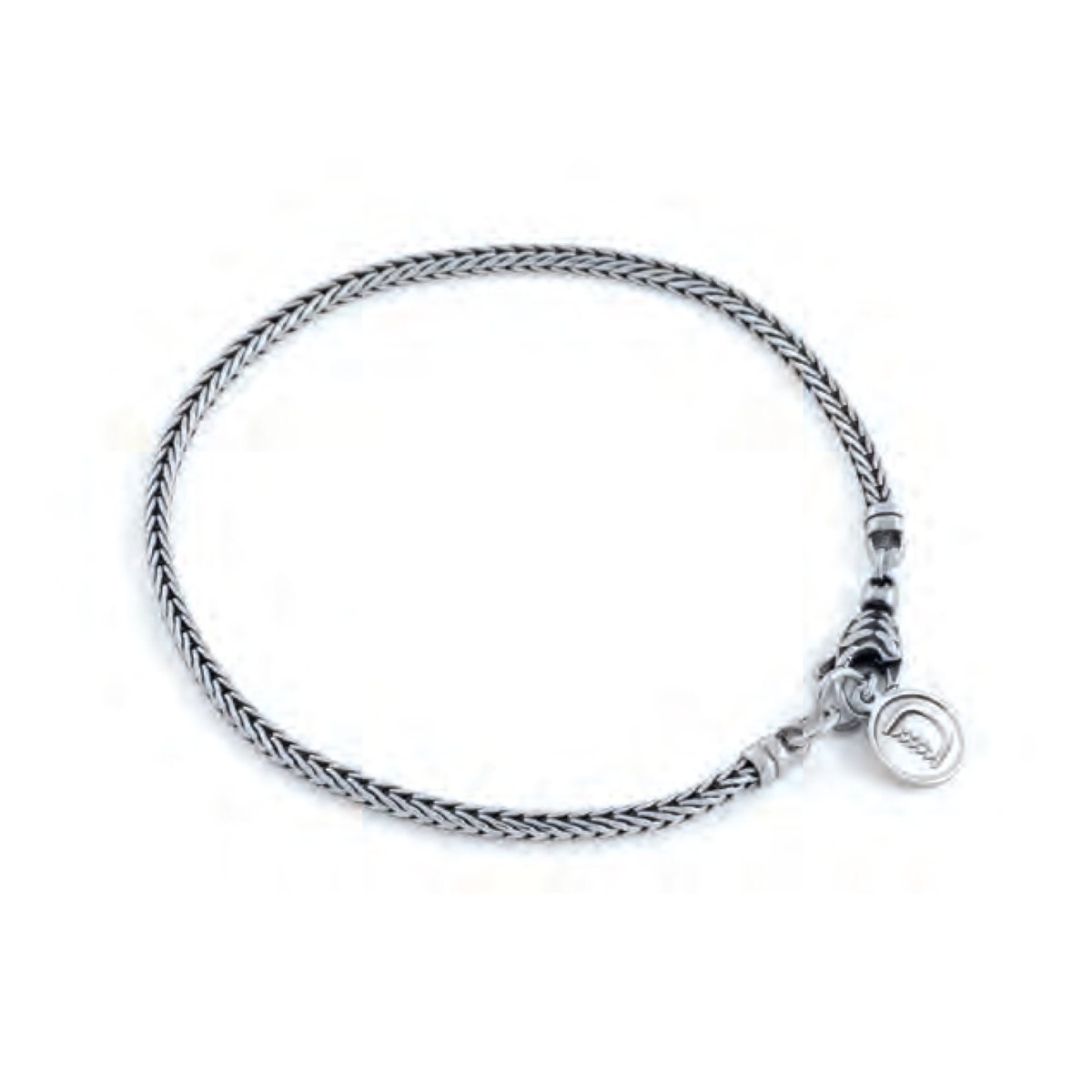 Bracciale miniessenza tonda realizzato in argento 925 brunito dal brand dueaerre 1938