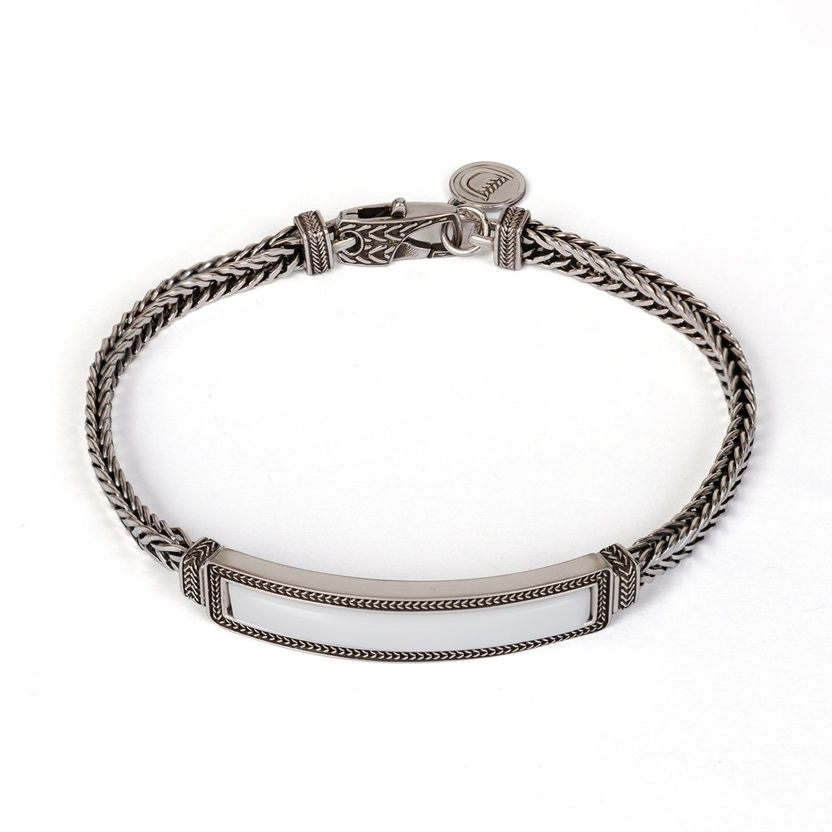 Bracciale tratto dagata realizzato in argento 925 brunito dal brand dueaerre 1938