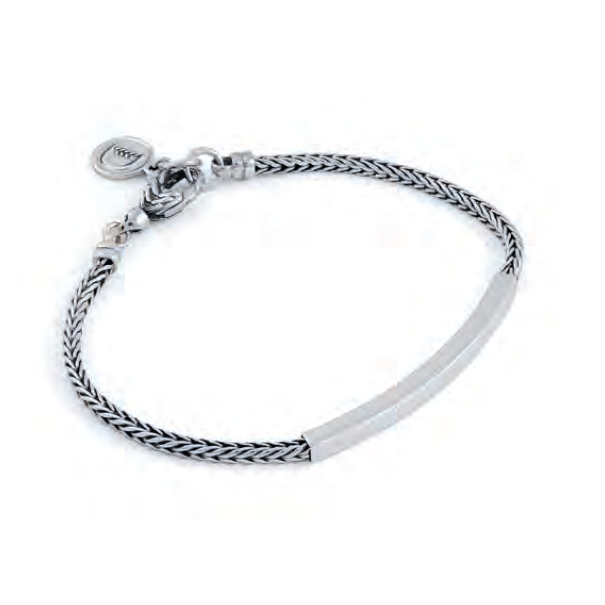Bracciale tratto di essenza realizzato in argento 925 platinato dal brand dueaerre 1938