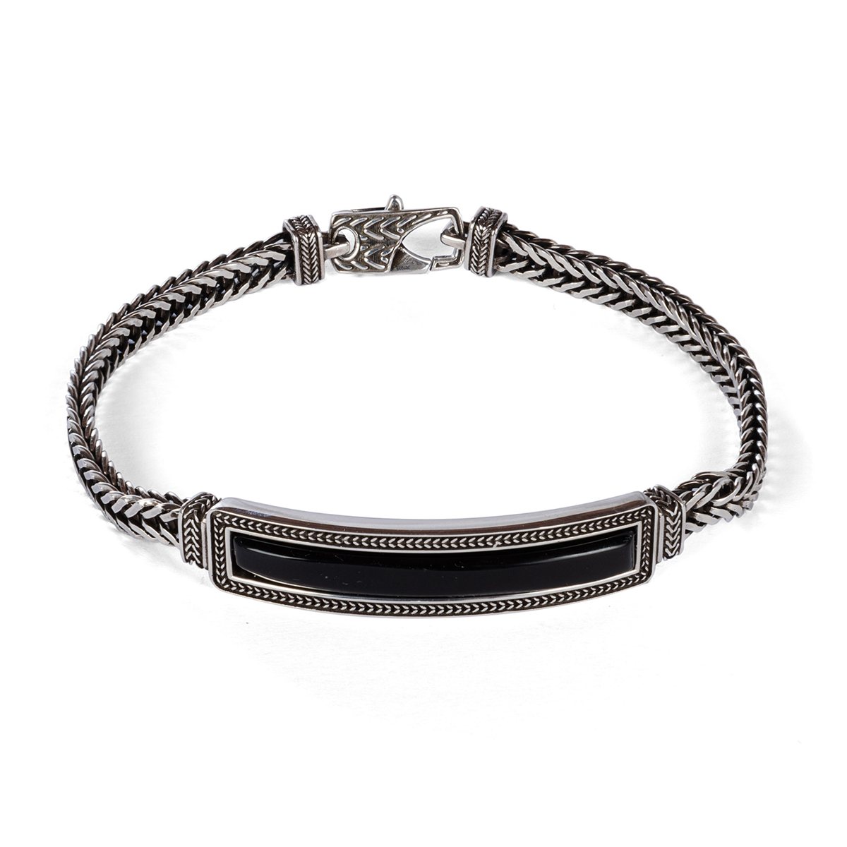 Bracciale tratto donice realizzato in argento 925 brunito dal brand dueaerre 1938