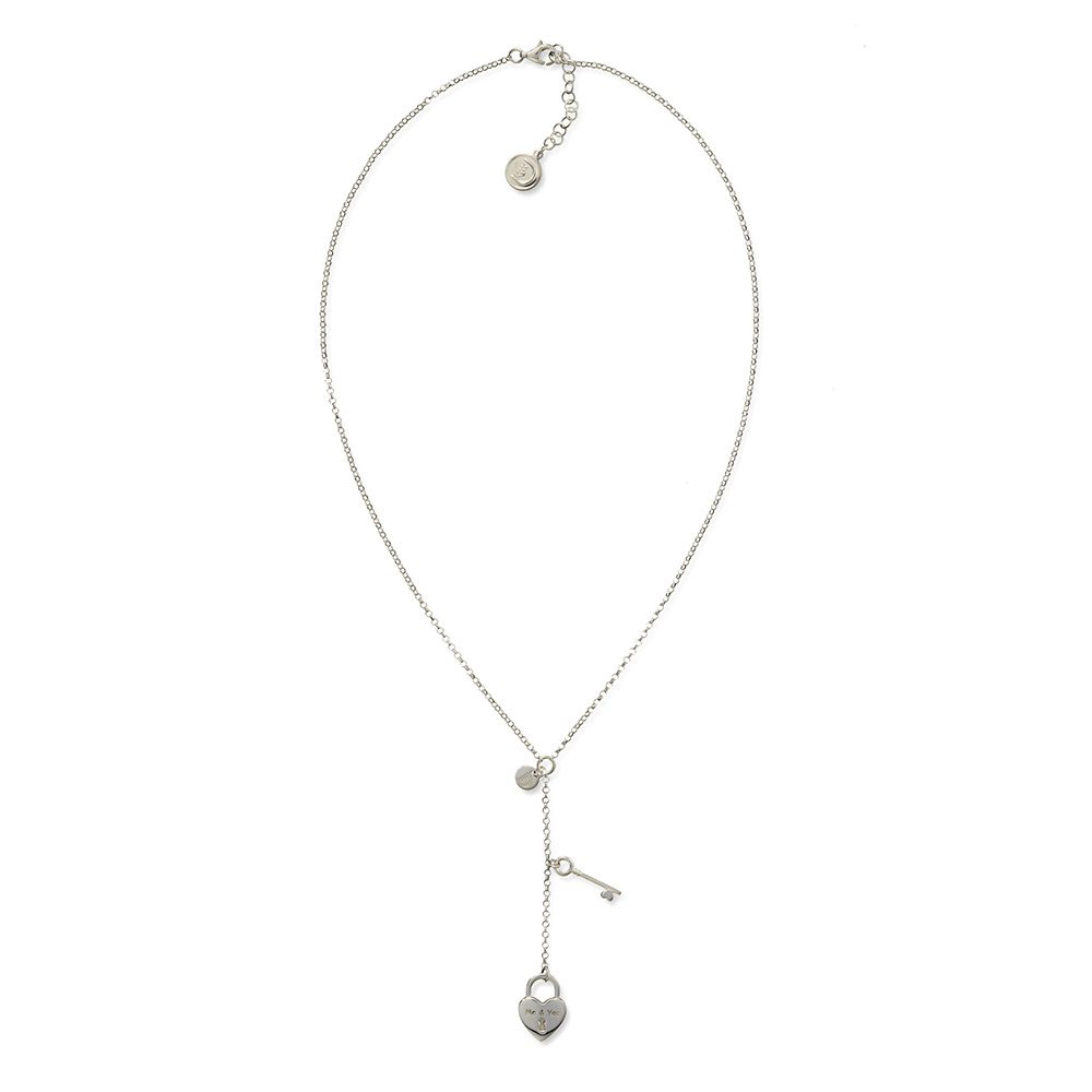 Collana promessa cuore con chiave realizzato in argento  925 dal brand dueaerre 1938
