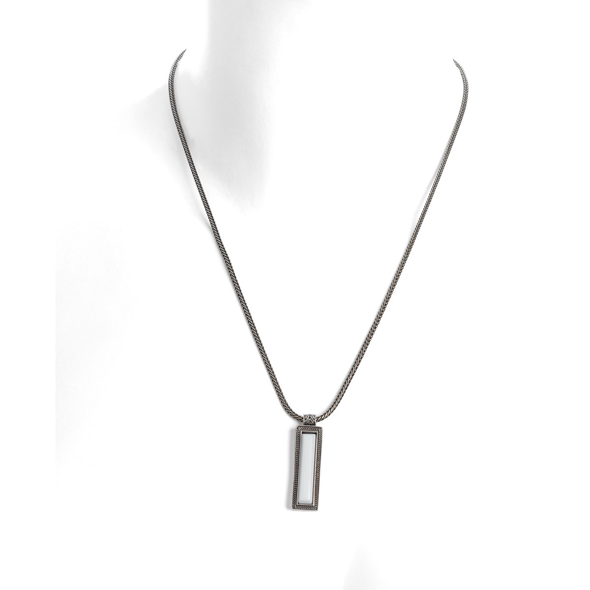 Collana tratto dagata realizzato in argento 925 brunito dal brand dueaerre 1938