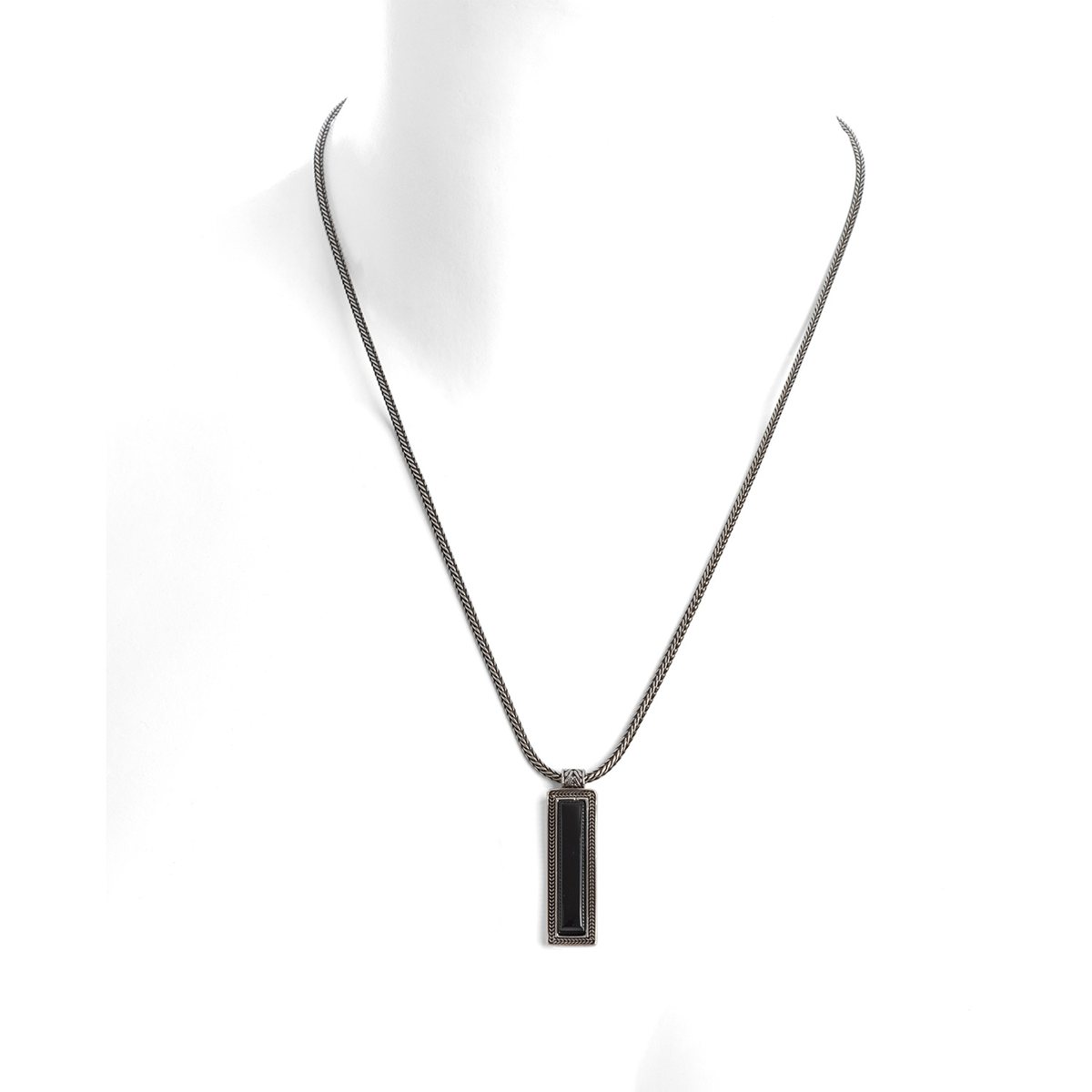 Collana tratto donice realizzato in argento 925 brunito dal brand dueaerre 1938