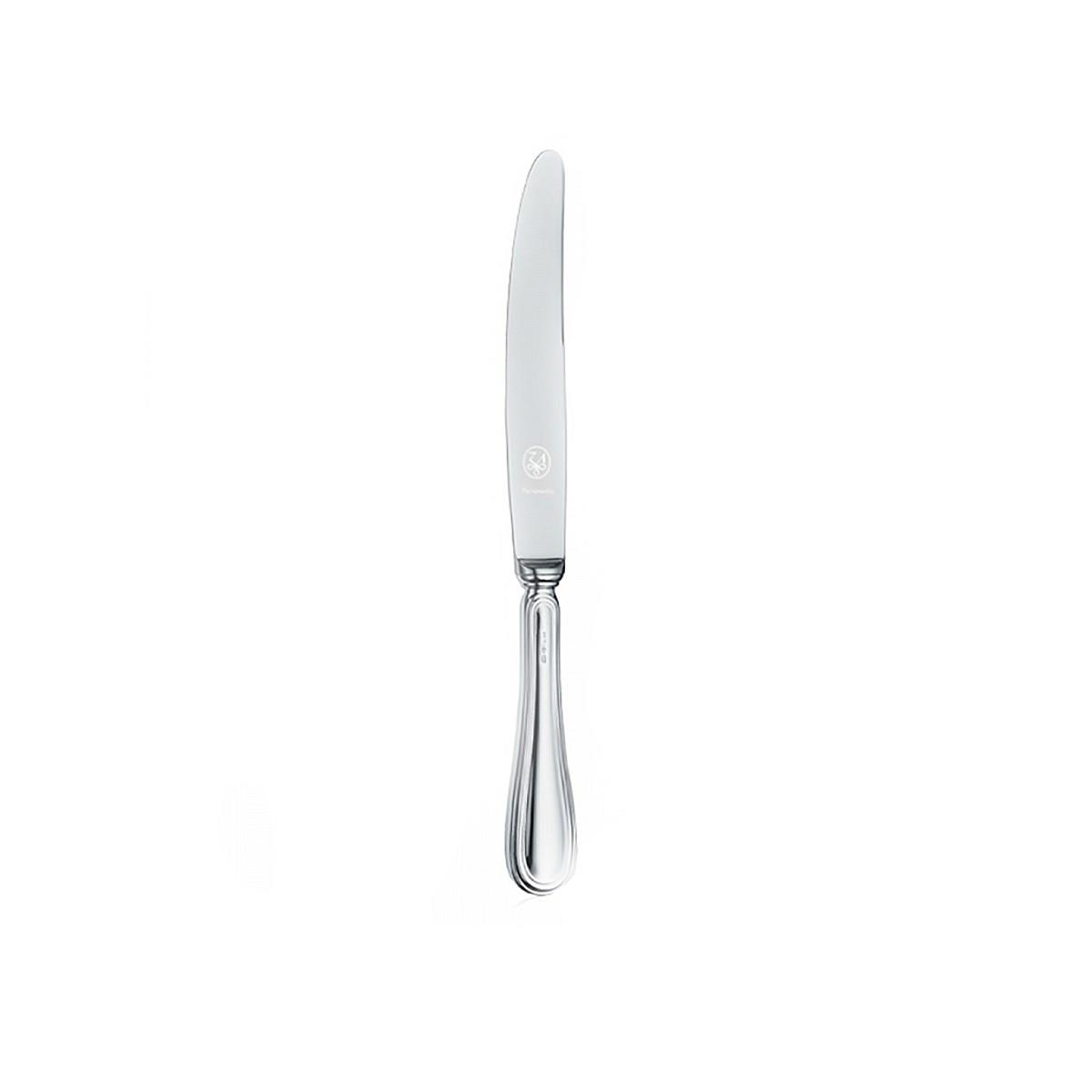 Coltello da dessert in argento tit. 800 in stile inglese con lama in acciaio inox