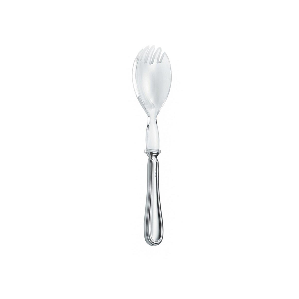 Forchetta per insalata in plexiglass con impugnatura in argento tit. 800 in stile inglese