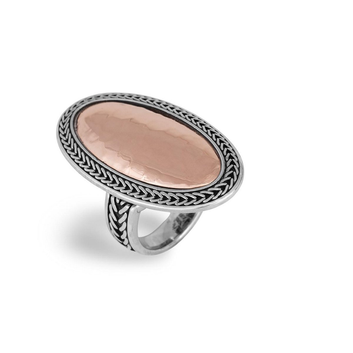 Anello dolcezza aurea realizzato in argento 925 brunito dal brand dueaerre 1938