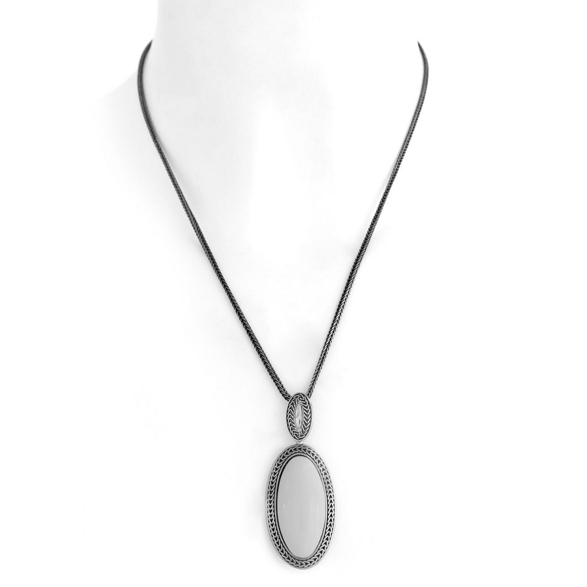 Collana dolcezza agata realizzato in argento 925 brunito dal brand dueaerre 1938
