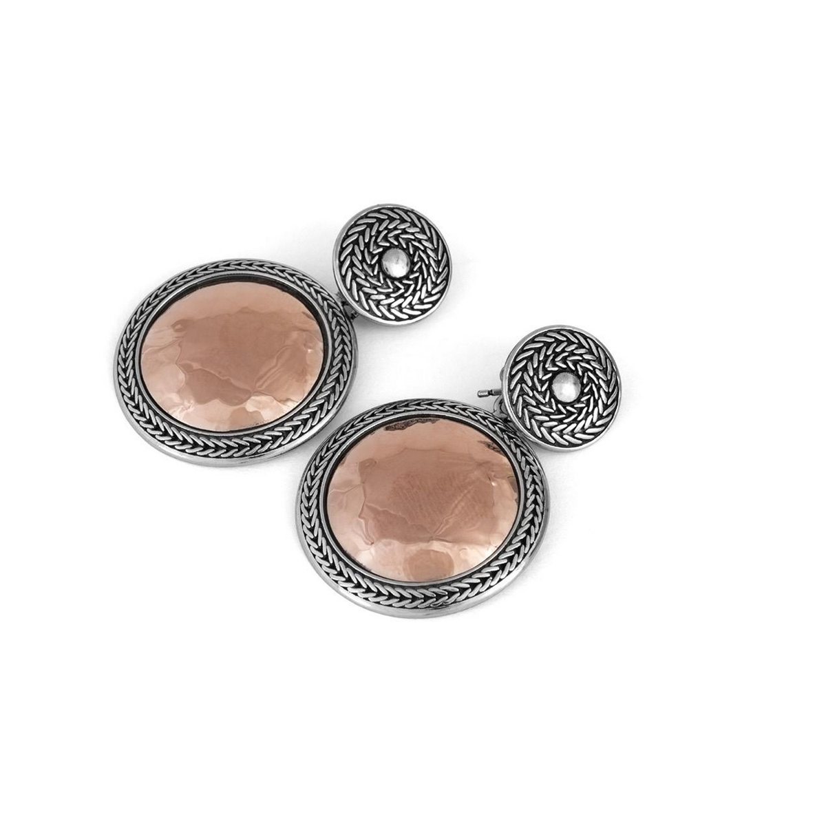 Orecchini bellezza aurea realizzato in argento 925 brunito dal brand dueaerre 1938
