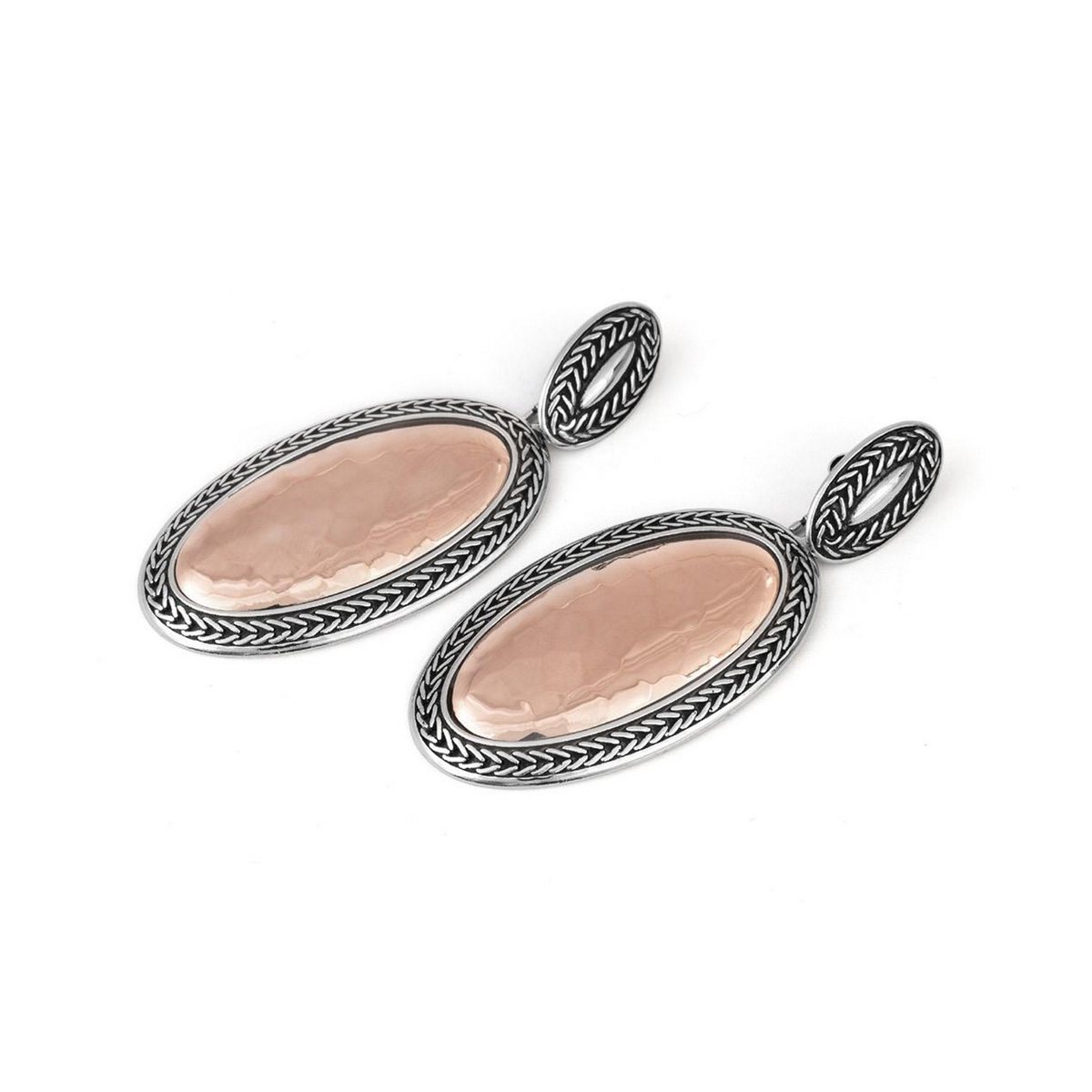 Orecchini dolcezza aurea realizzato in argento 925 brunito dal brand dueaerre 1938