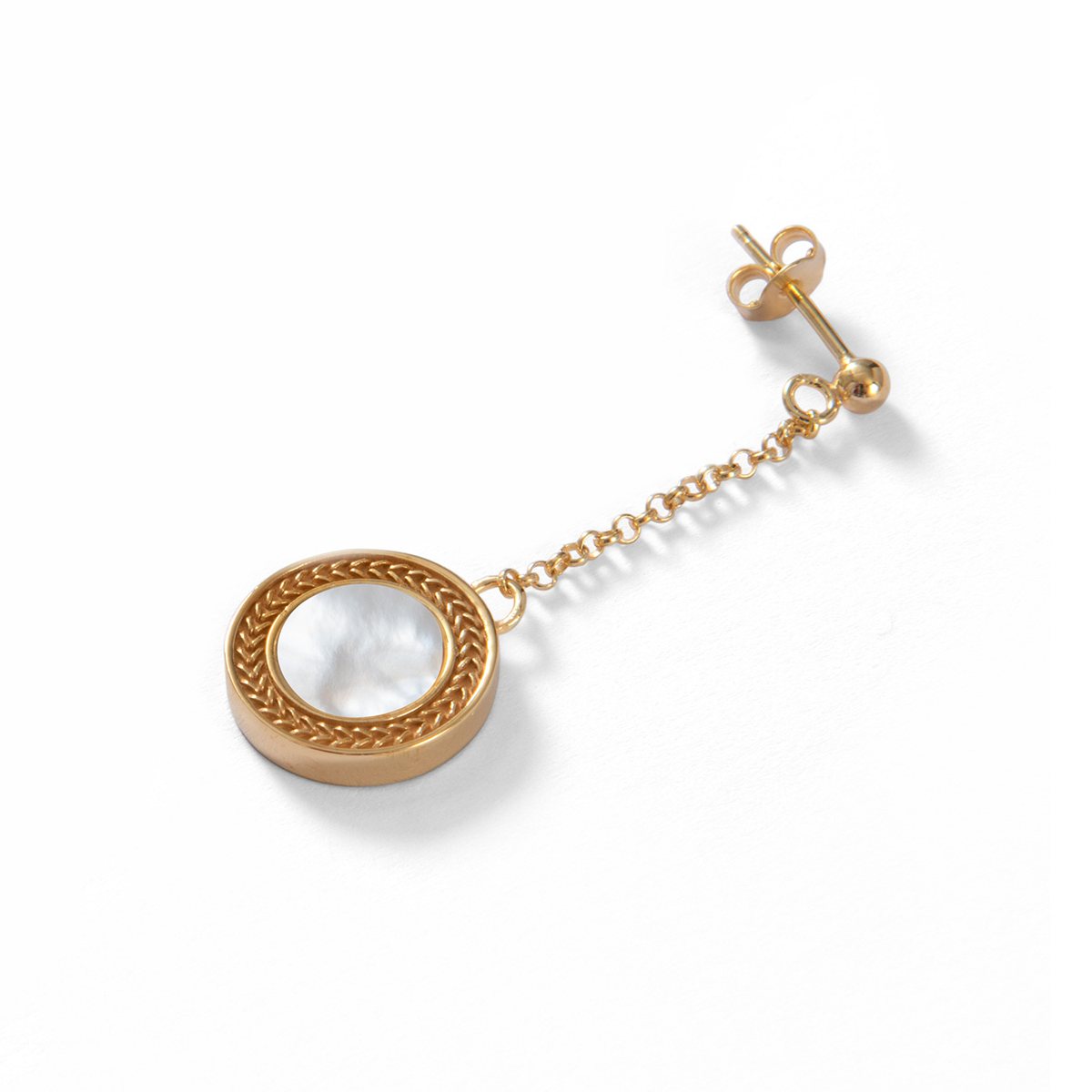 Orecchino doppia bellezza dorato realizzato in argento 925 dorato giallo dal brand dueaerre 1938